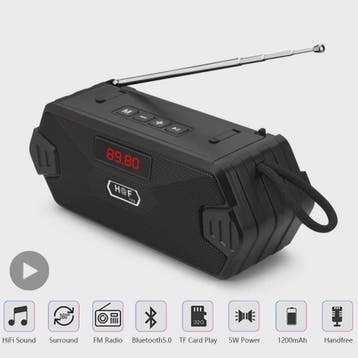 Draagbare Bluetooth Speaker met FM Radio - Hifi Geluid & Kra, Audio, Tv en Foto, Home Cinema-sets, Verzenden, Nieuw