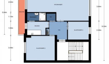 Te Huur 3 kamer Appartement Einsteinstraat In Haarlem, Direct bij eigenaar, Noord-Holland, Appartement, Haarlem