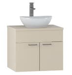 Wastafelkast Colorado 60 x 46 x 52 cm - Beige - Badmeubel, Verzenden, Nieuw, Wastafelkast