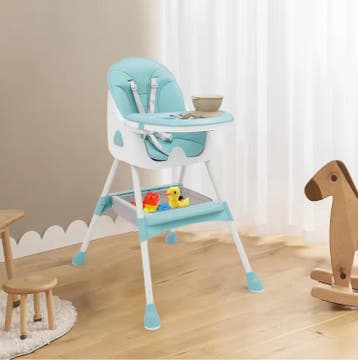 2-in-1 Baby Kinderstoel met Voetensteun en Eettray, Kinderen en Baby's, Kinderstoelen, Verzenden, Nieuw