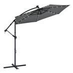 Parasol Brazil - 3,0 m - Incl. LED - donkergrijs, Verzenden, Nieuw