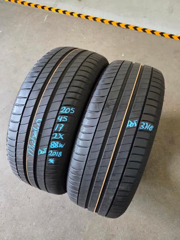 205/45/17 88W* MICHELIN ZOMERBANDEN 6,6MM PROFIEL 2X, Ophalen, Gebruikt, 17 inch, 205 mm