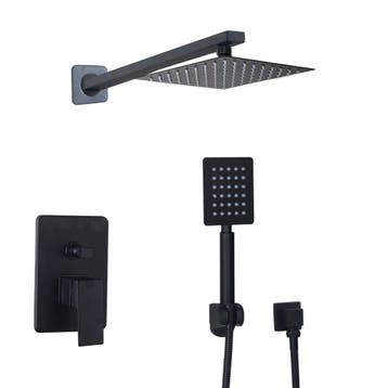 Zwarte inbouw douche, Verzenden, Nieuw, Douche