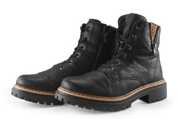 Rieker Veterboots in maat 43 Zwart, Verzenden, Zwart, Overige typen, Zo goed als nieuw