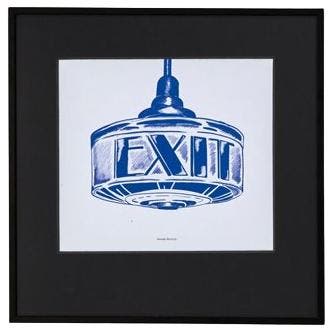 House Doctor Wall Art, Hdexit, Dark Blue - Muurdecoratie -, Huis en Inrichting, Ophalen of Verzenden, Glas, Blauw, Scandinavisch