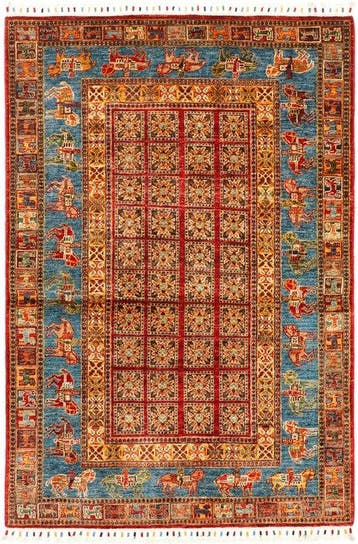 Afghan, Ziegler Kazak, Prachtige handgeknoopte unieke, Nieuw