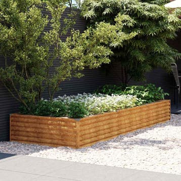vidaXL Plantenbak verhoogd 291x100x36 cm cortenstaal, 100 cm of meer, Verzenden, Nieuw, Metaal