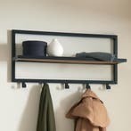 *WOONWINKEL* Kapstok Zwart Staal Met Legplank, Huis en Inrichting, Woonaccessoires | Kapstokken, Verzenden, Nieuw