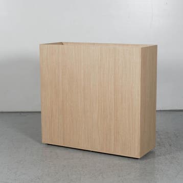 Gebruikte plantenbak - Eiken - 114 x 120 cm - Verrijdbaar, Huis en Inrichting, Kamerplanten, Ophalen of Verzenden
