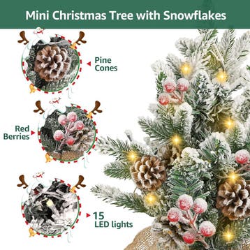 Aigostar kerstboom van 35 cm met ingebouwde verlichting - Kl, Verzenden, Zo goed als nieuw