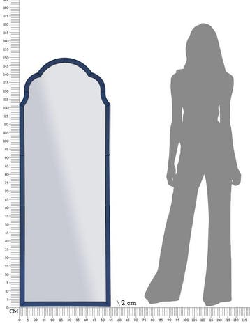 TANGER BLAUWE WANDSPIEGEL CM 55X2X150 ( BINNENSPIEGEL, Ophalen of Verzenden, Nieuw