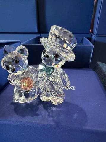 Swarovski - sculptuur, Kris Bears - Bride & Groom - You & I