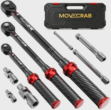 9-delige Momentsleutel Set (1/4", 3/8", 1/2") - Precisie & D, Verzenden