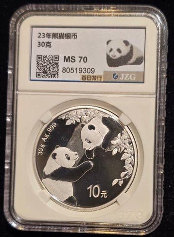 China. 10 Yuan 2023 Panda .999 (Zonder minimumprijs)