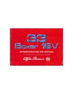 1989 ALFA ROMEO 33 INSTRUCTIEBOEKJE DUITS