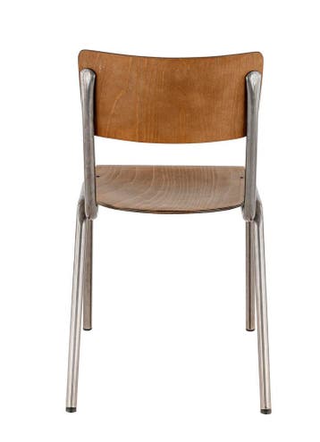 Vintage industriële schoolstoel - stoelen - metaal hout, Ophalen of Verzenden, Nieuw in verpakking, Meubilair
