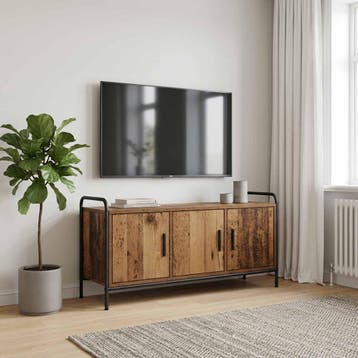 vidaXL Tv-meubel 79,5 x 33 x 50 cm Oud hout Bewerkt hout, Minder dan 50 cm, Verzenden, Nieuw, Minder dan 100 cm