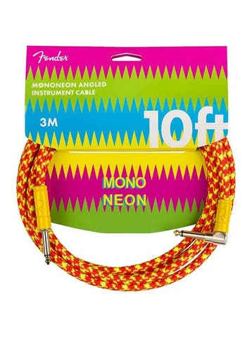 Fender Mononeon Instrument kabel 3m haaks oranje, Verzenden, Nieuw