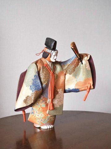 Decoratief ornament - Japanse Noh-figuur “Matsukaze” van