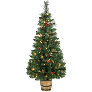 Kunstmatige Kerstboom, 120 Cm Kerstboom Met 100 LED-verlicht, Verzenden, Nieuw