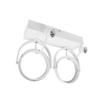AR111 PLAFONDSPOT WIT | GU10 FITTING | RICHTBAAR | 2 SPOTS, Nieuw