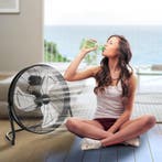 Vloerventilator - 50 cm - Industriele ventilator - Zwart - A, Verzenden, Zo goed als nieuw