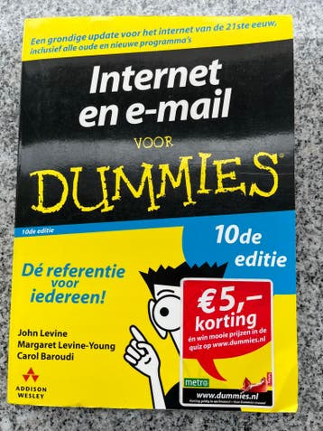 Internet en e-mail voor dummies, Boeken, Informatica en Computer, Gelezen, Verzenden, Internet of Webdesign, John Levine, Margaret Levine – Young en Carol Baroudi