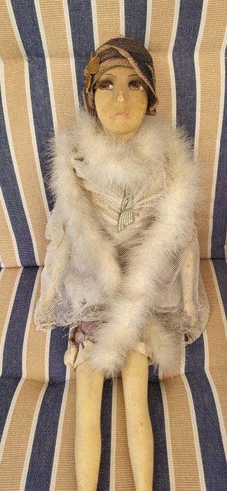 Art Deco - Pop Boudoir-Puppe - 1920-1930 - Europa