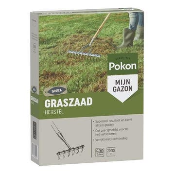 Pokon graszaad herstel (20 - 30 m², 500 gram), Verzenden, Nieuw