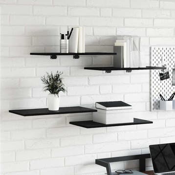 vidaXL Boekenplank Bord 3-laags 4 st 60 x 30 x 1,5 cm, Verzenden, Nieuw, Overige houtsoorten, Minder dan 50 cm