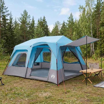 vidaXL Directe Tent 8-persoons Blauw 185T Polyester met PU, Verzenden, Nieuw, Tot en met 2