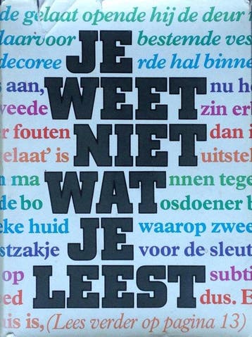 Je weet niet wat je leest | Jojanneke Claassen - Claassen, Verzenden, Gelezen