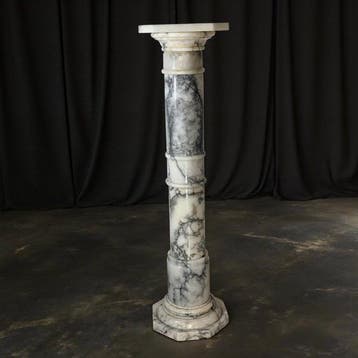 Kolom - 19e eeuw - in Marmo Arabescato, Antiek en Kunst