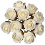 Mini Foam Roos Creme 2 cm Doosje, Ophalen of Verzenden, Nieuw