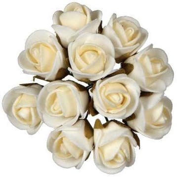 Mini Foam Roos Creme 2 cm Doosje, Ophalen of Verzenden, Nieuw