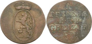 Pfennig 1829, Reuss-aeltere Linie Obergreiz Heinrich Xix..., Verzenden