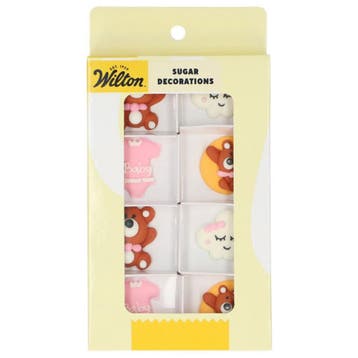 Wilton Suikerdecoratie Baby Roze 8st., Verzenden, Nieuw