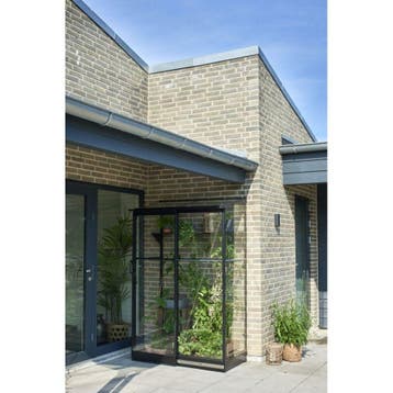 Halls Qube LT24 muurkas - zwart gecoat, Tuin en Terras, Kassen, Verzenden, Nieuw