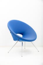 Vepa Sedia Design Blauwe Fauteuil, Huis en Inrichting, Stoelen, Gebruikt, Drie, Blauw, Ophalen of Verzenden