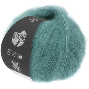 Lana Grossa Silkhair - 155 Zeegroen - Superkid Mohair & Zi, Ophalen of Verzenden, Nieuw