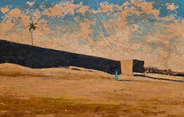 Italiaanse school (XX) - Archittetura nel deserto, Antiek en Kunst