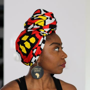 Afrikaanse Rode Samakaka hoofddoek - Angolese Samacaca Headw, Ophalen of Verzenden, Nieuw