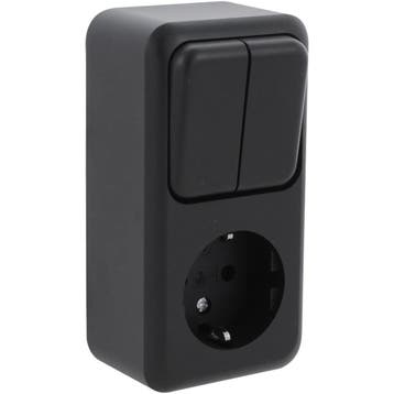 Q-LINK - Wandcontactdoos - Opbouw - 1-voudig Stopcontact -, Ophalen of Verzenden, Nieuw