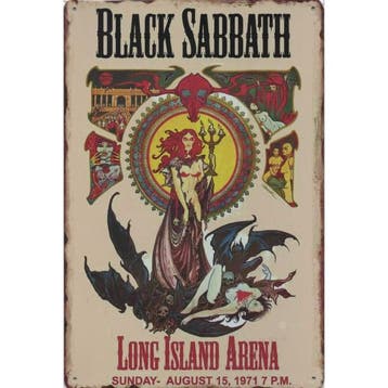 Wandbord Concert Bord - Black Sabbath Long Island Arena 1971, Ophalen of Verzenden, Nieuw, Poster, Artwork of Schilderij