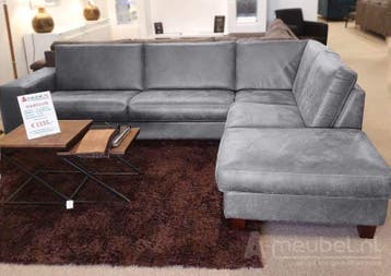 Hoekbank Maassluis - hoekbanken - Zilver, Nieuw, 150 cm of meer, Stof, 200 tot 250 cm