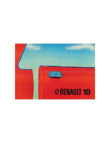 1978 RENAULT 18 INSTRUCTIEBOEKJE NEDERLANDS