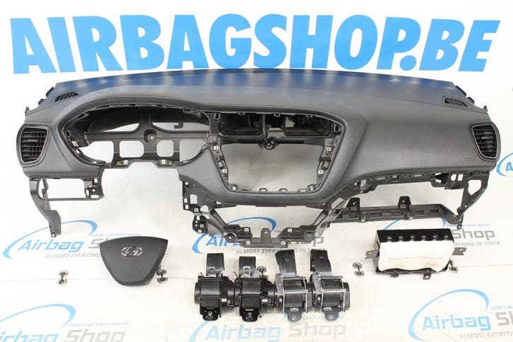 AIRBAG SET – DASHBOARD ZWART HYUNDAI I20 (2014-2020), Auto-onderdelen, Dashboard en Schakelaars, Gebruikt, Hyundai