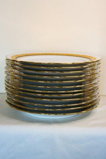 France Porcelaine - Serveerschaal (12) - Porselein - Deux