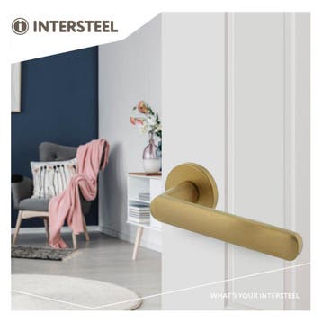 Intersteel Deurkruk Sora op rozet ø51x5mm - messing mat, Doe-het-zelf en Verbouw, Verzenden, Nieuw