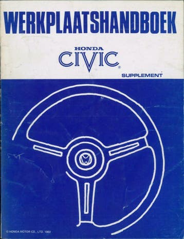 1982 Honda Civic Werkplaatshandboek supplement, Verzenden